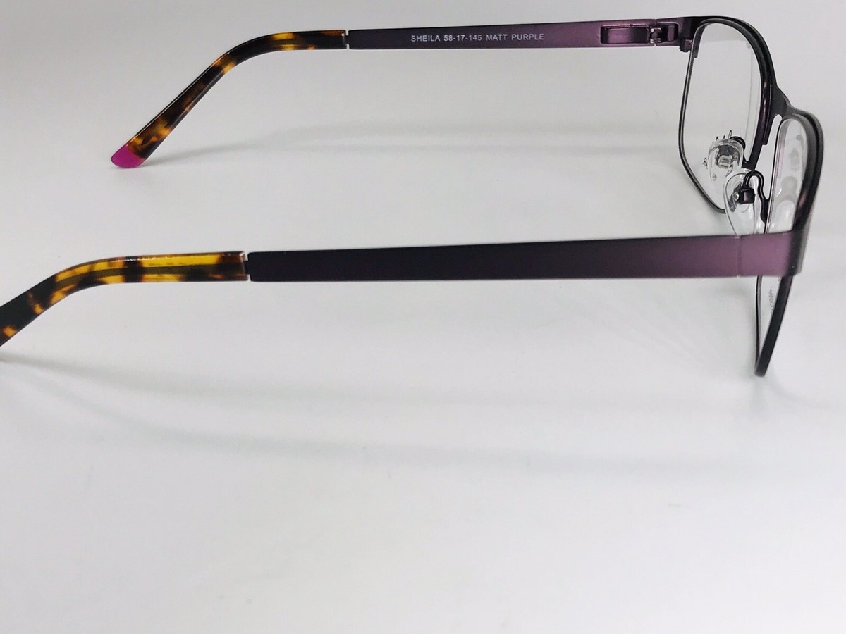 New Chic Matte Purple SHEILA Eyeglasses 58mm  w/Case For The Stylish Large Woman New Chic Matte Purple SHEILA Eyeglasses 58mm w/Case For The  main image 3
