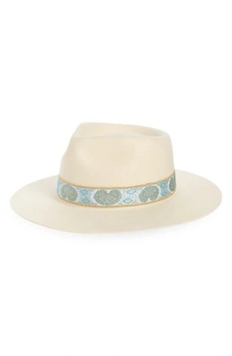Lack of Color Size M Beverly Brocade Band Wool Fedora White  display picture 3
