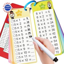 Multiplication Flash Cards 0-12 15PCS Times Table Math Educational Game Chart