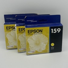 Genuine Epson Printer ink 159 LOT 5 Yellow NEW Factory Sealed Exp 2019