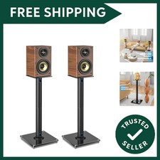 Universal Floor Speaker Stands 28 Inch for Surround Sound - Holds Satellite &...