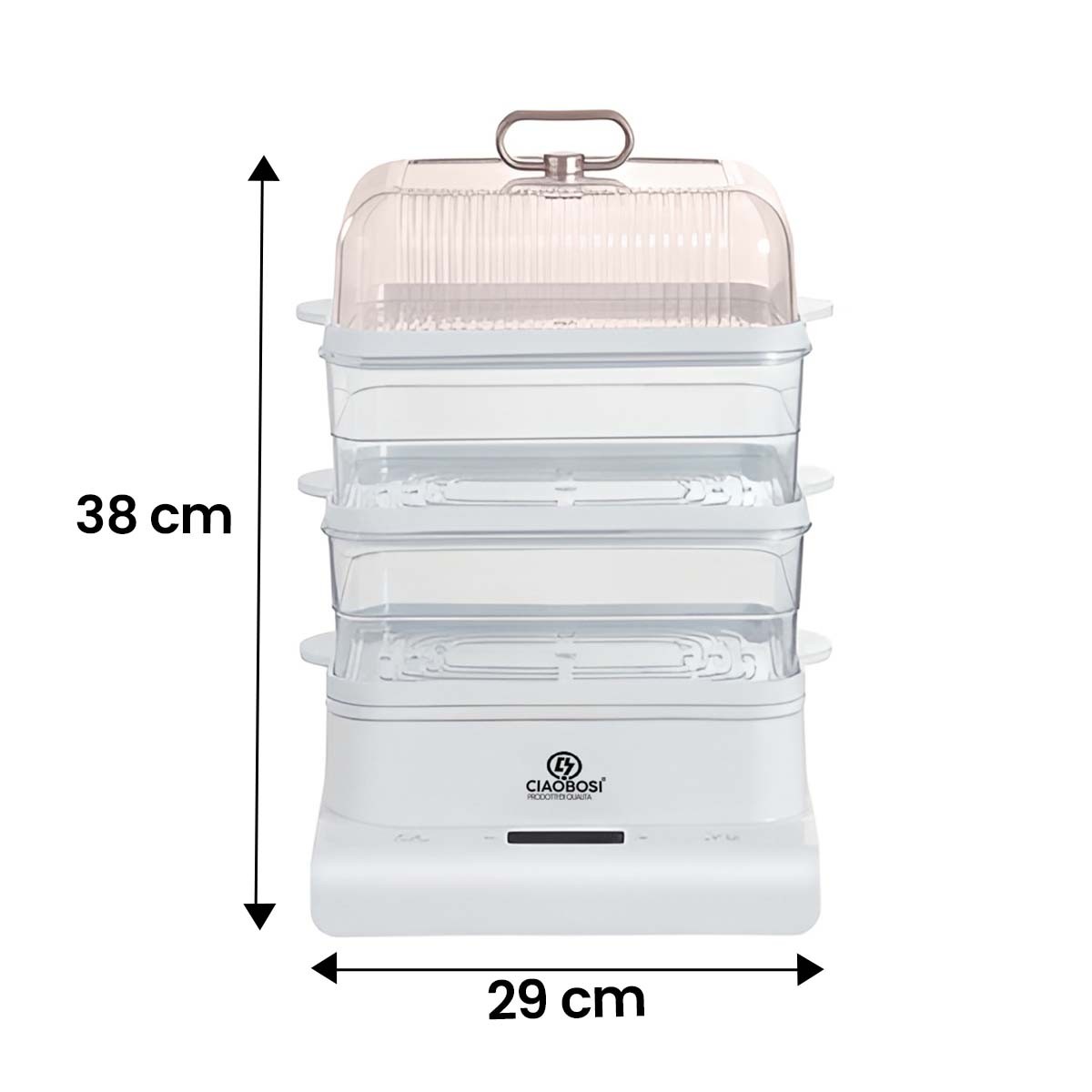 CUISEUR VAPEUR ET RIZ RAPIDE DE 10L AVEC TRIPLE COMPARTIMENT - 4