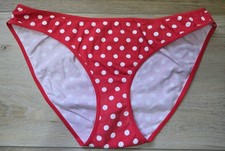 Vintage Victoria's Secret PINK Red Polka-Dot Cotton Low Rise Bikini Panties L