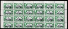 FALKLAND IS 1938-50 KGVI ½D BLOCK OF 24 WITH "CONFETTI" FLAW FINE UNMOUNTED MINT