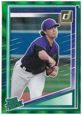 2025 Panini Donruss Rated Prospects Chase Dollander #134 Green Lazer (RC)