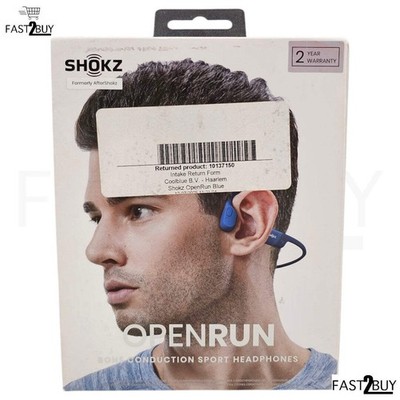 Shokz OpenRun Bone Conduction Sport Kopfhörer Blau Wireless