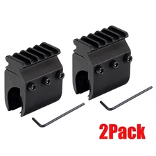 2PCS Hunting Barrel Scope Mount 20mm  Picatinny Rail Base Adapter Converter US