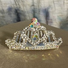 Princess Tiara with Multicolor Gems and Iridescent Rhinestones