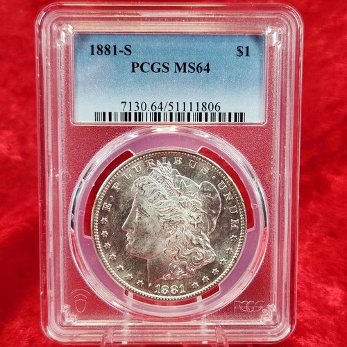 1881-S Morgan Silver Dollar PCGS MS64