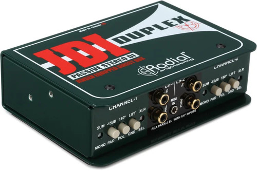 Radial JDI Duplex Jensen-equipped 2-channel Passive Instrument Direct Box