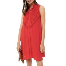 Pomander Place Tuckernuck Medium Shirt Dress Dutton A-Line Mini Lace Trim Pleat