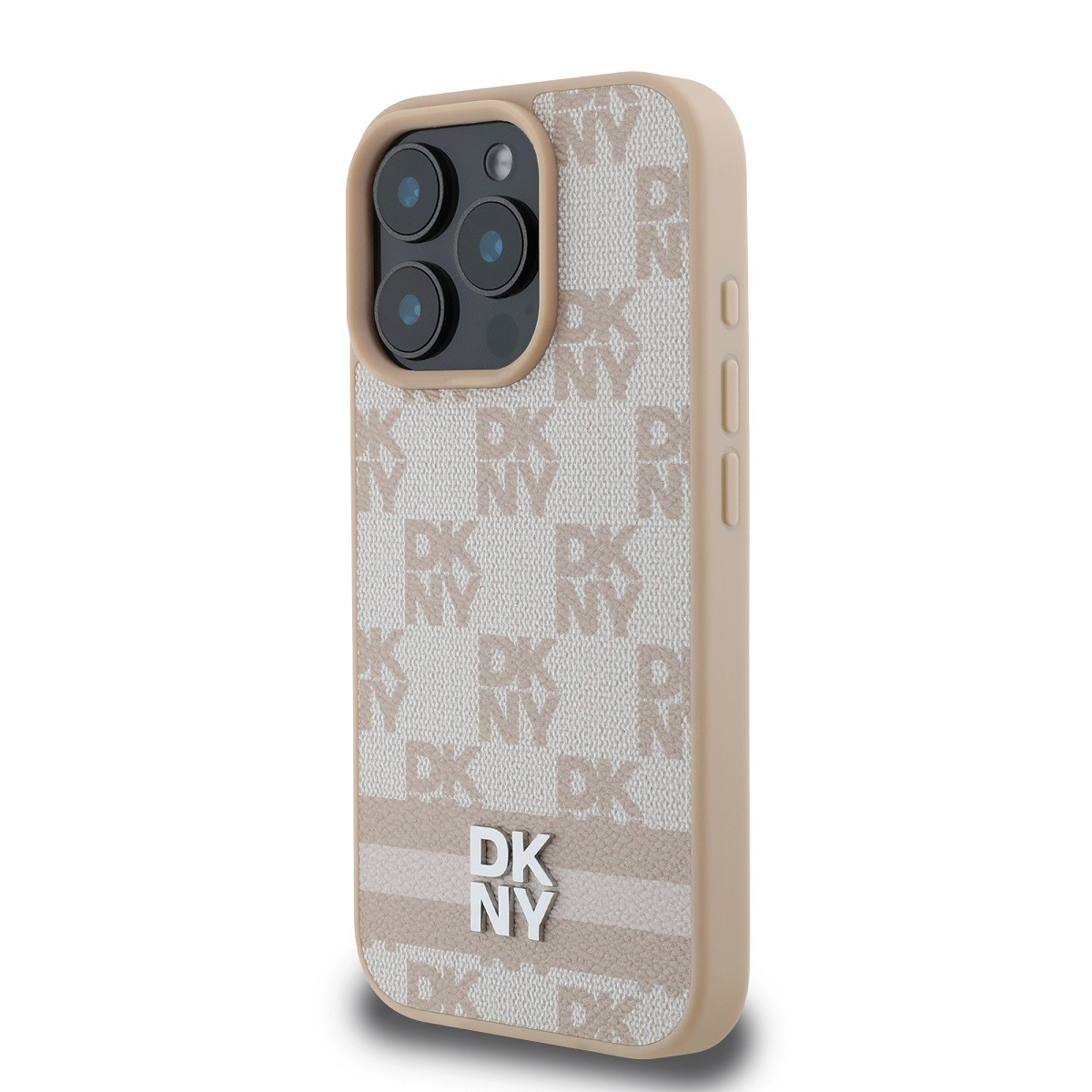 Coque Luxe DKNY iPhone 16 Pro Protectrice Rose Géométrique