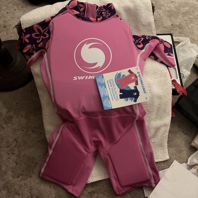 Swimline Pink Lycra Girl's Floating Swim Trainer Wet Suit Life Vest (New)