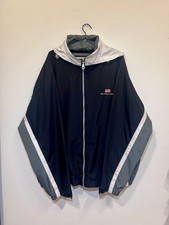 U.S. Polo Assn. Colorblock Windbreaker Jacket XL Black Gray White Hooded Zip USA