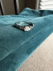 Vintage Sterling Style Oval Opal & Accent Stone Ring - Silver Size 6