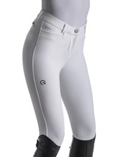 EGO7 Dressage FG Breeches Women Horse Riding Wear White Size IT 40 UK Size 8