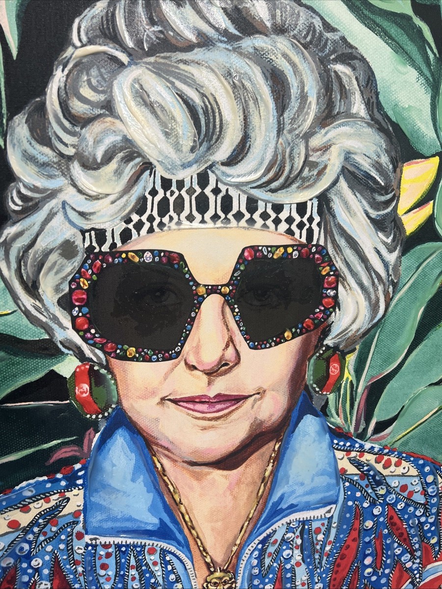 Limited Edition Golden Girls Canvas Glicee Painting Gucci