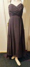 Bill Evkoff Eggplant Colored Long Evening Dress