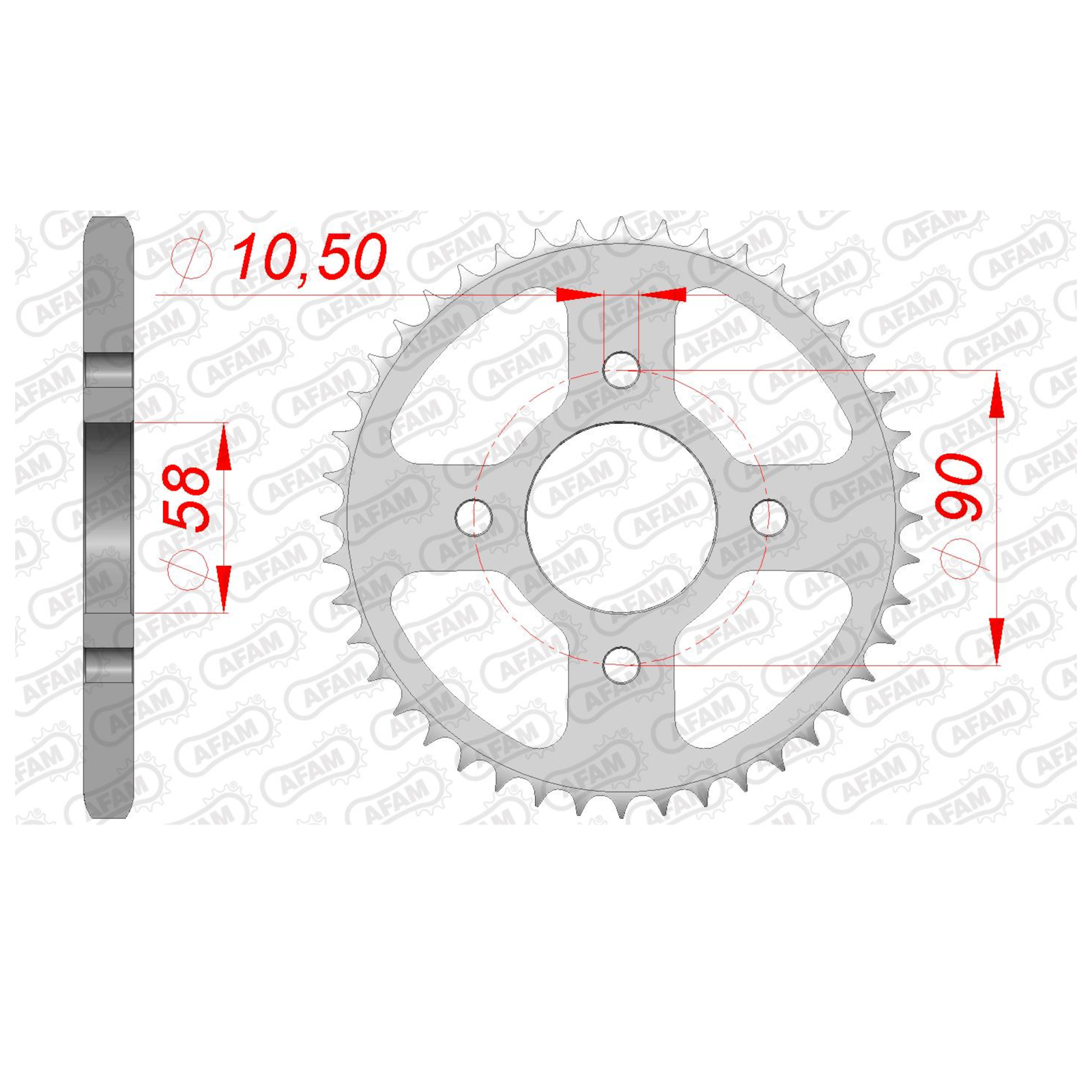 Sprocket for HONDA CB 125 F 2015-2020 44T Rear AFAM