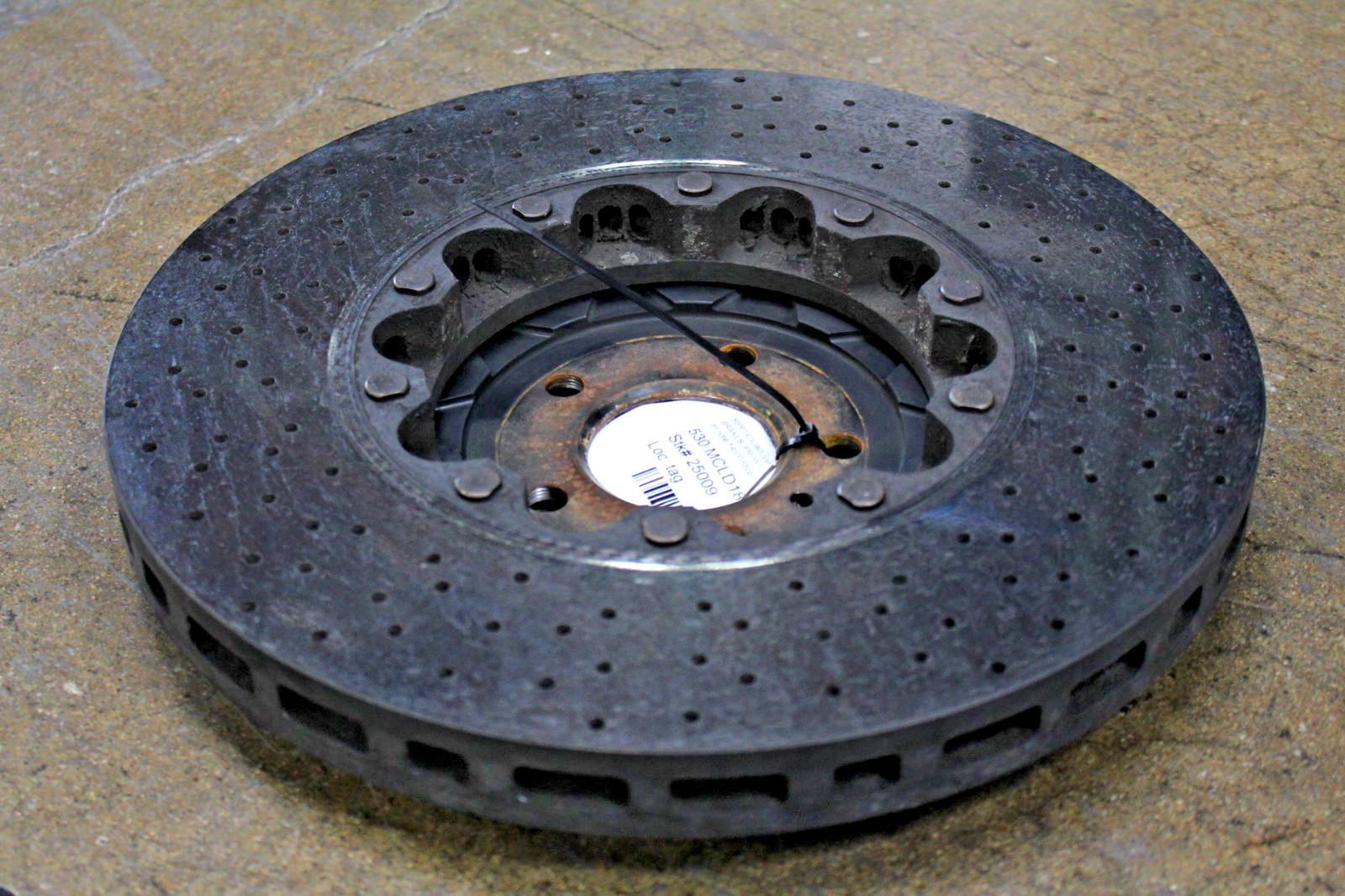 Mclaren 720S, LH, Front Brake Rotor, Carbon Ceramic, Chipped, Used, 14C0033CP