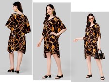 Kurti Digitally Printed Polyester Crepe Dress - 35 Free Shipping