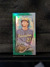 2022 Topps Allen & Ginter Chrome Christan Yelich Mini Green Refractor /99