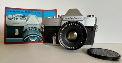 Mamiya/Sekor Camera + 50mm 1:2 Lens + Vivitar Skylight 1A 52mm Filter + Manual
