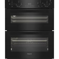 Hotpoint DUH12G1B Built-Under Double Oven, Fan Assisted Main, & Grill, Timer