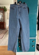 H&M Stripped Flare Jeans. Size 10