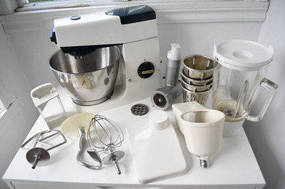 Vintage Kenwood Major Stand Mixer Model A702 White and Blue- England