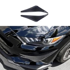 For Ford Mustang 15-2017 Dry Carbon Fiber Front Bumper Canards Lip Splitter Fins
