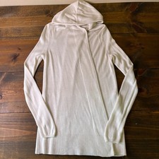 Lululemon Peace Of Mind Wrap Hooded Heathered White Sweater Cardigan Women's 4