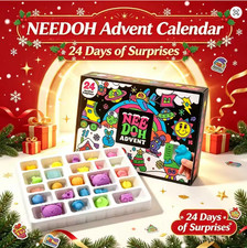 NeeDoh 24-Day Advent Calendar 3D PVC Dolls Christmas Countdown Gift Box 2026