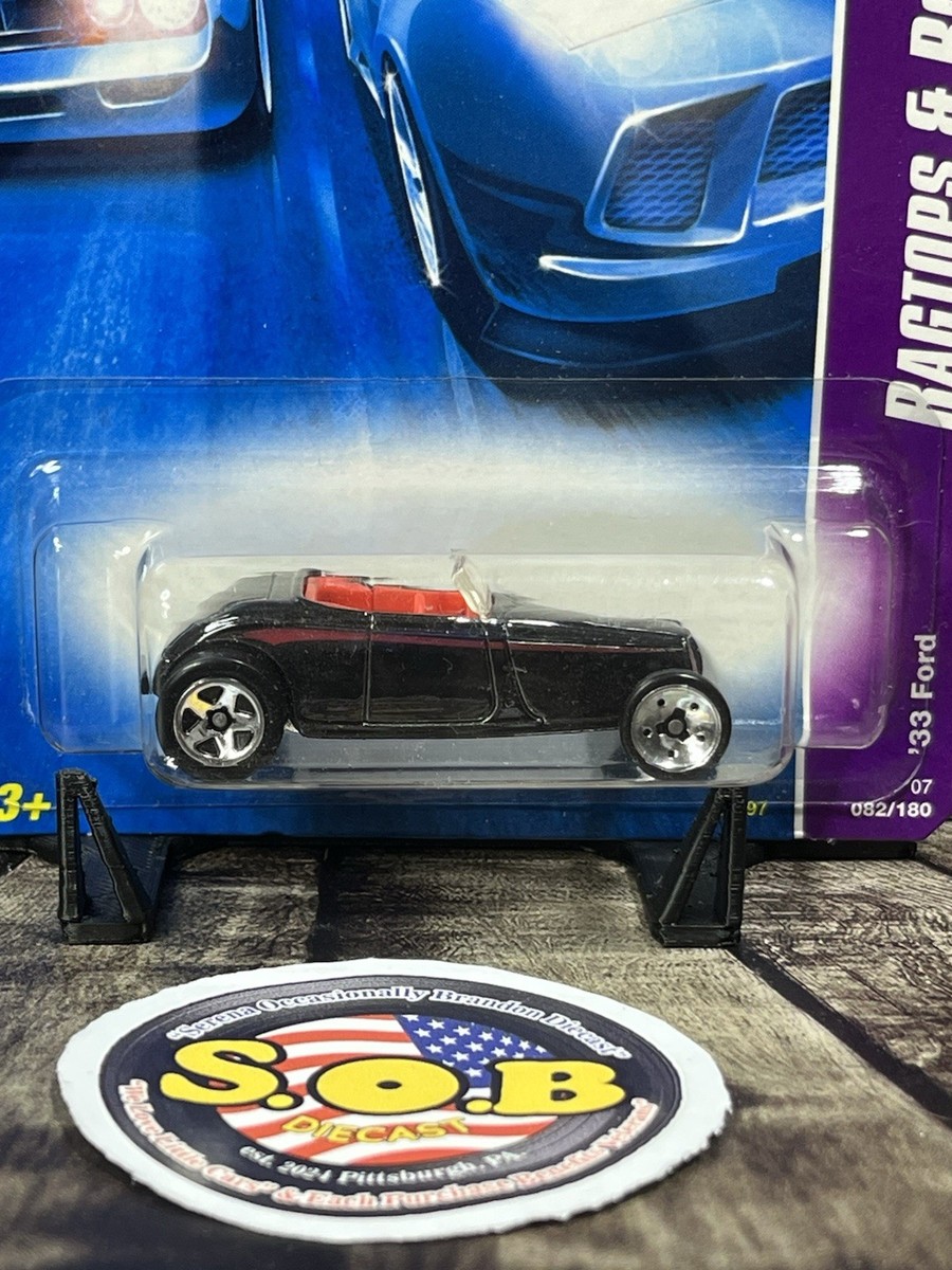 Hot Wheels Blue Card 1933 Ford T-Bucket Roadster Black Diecast