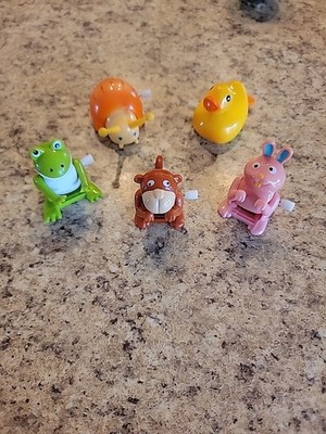 Hans wind-up toy figures frog,snail,duck,monkey ALL WORK (BUNNY DOES NOT FLIP)