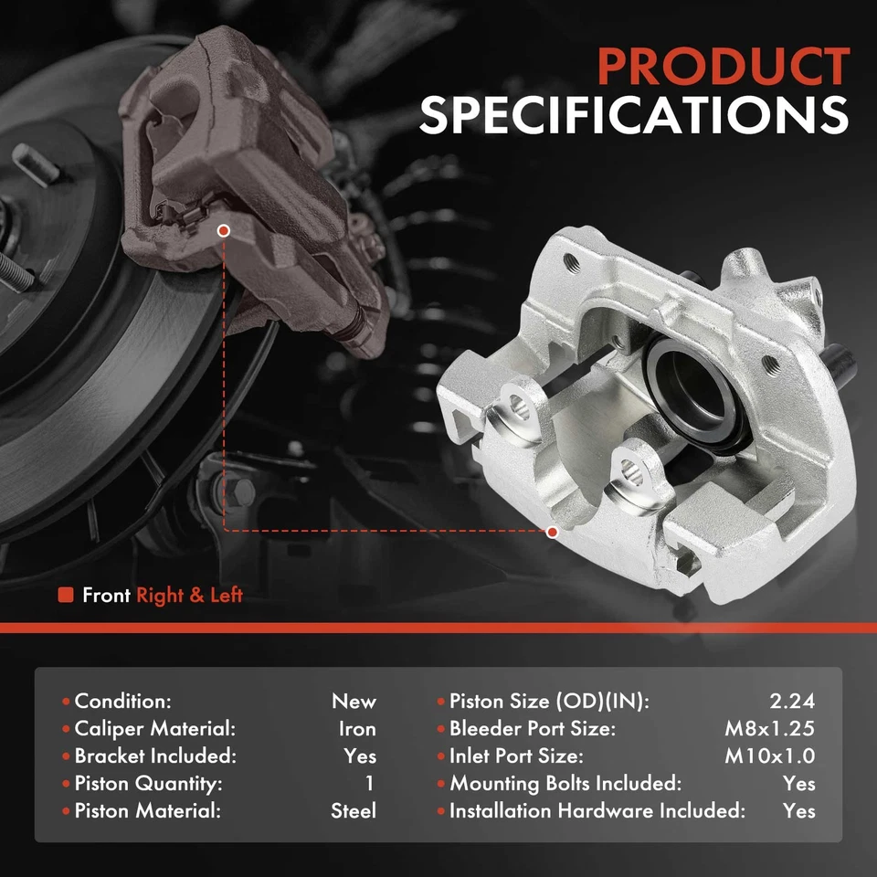 2x Pinza de freno delantera con soporte para BMW E85 E86 Z4 E46 330Ci 330i 330xi Foto 2 de 4