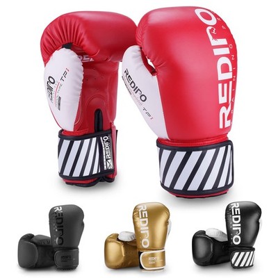 Redipo Boxing Gloves for Men & Women, Premium Leather Sparring Heavy 8OZ, Red