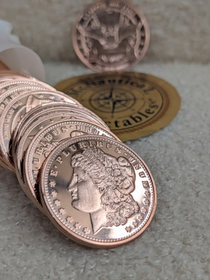 #ad #ad 1 Ounce * Morgan Dollar * .999 Fine Copper Round $5.65