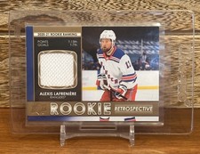 2021-22 Upper Deck Rookie Retrospective Gold Jersey Alexis Lafreniere Rangers