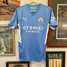 NWOT Puma Manchester City Etihad Airways Soccer Sports Jersey Size Mens Small