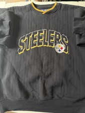 Vintage 90s Pittsburgh Steelers Starter Sweatshirt Large NFL Embroidered Black