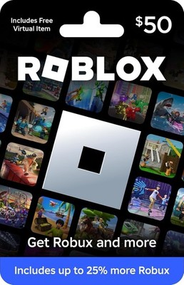 Roblox $50 Physical Gift Card [Includes Free Virtual Item] [Redeem Worldwide]