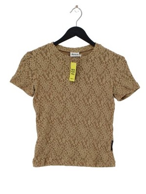 Dolce & Gabbana Damen Top S hellbraun Polyamid mit Nylon Basic