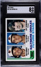 1982 Topps Baseball Cal Ripken Jr. Future Stars Rookie Card #21 SGC 8 NM-MT