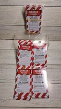 Lockout Tagout Danger Tags Pack of 30: 5-1/2” x 3”, 32-mil PVC vinyl LOTO tags