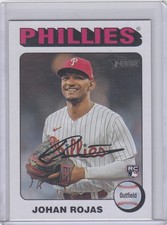 2024 Johan Rojas Topps Heritage WHITE BORDER ROOKIE Variation #171 - Phillies RC