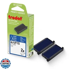 Trodat Replacement Pads, Printy 4915 Stamp, 2 pack, Blue