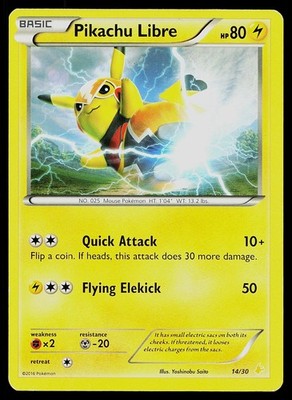 Pokemon XY Trainer Kit: Pikachu Libre & Suicune Pikachu Libre 14/30 Non Holo