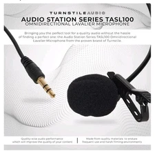Turnstile Audio Station TASL100 Omnidirectional Lavalier Microphone. Lot Of 2