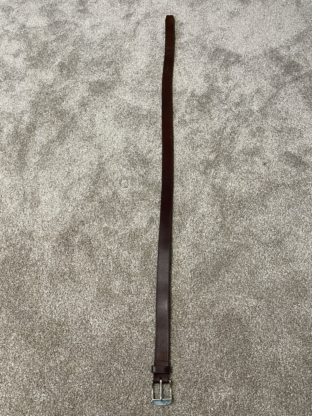 Browning Basic Buckmark Brown Leather Belt Size 44 - image 7